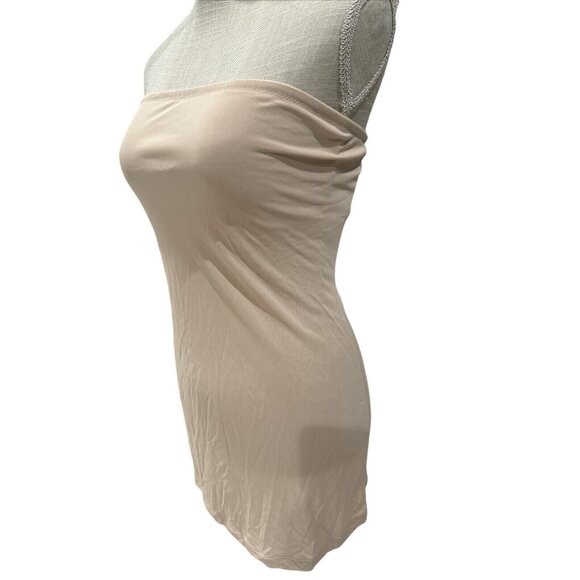 Cabernet Womens M Beige Strapless Slip Dress - Picture 2 of 5